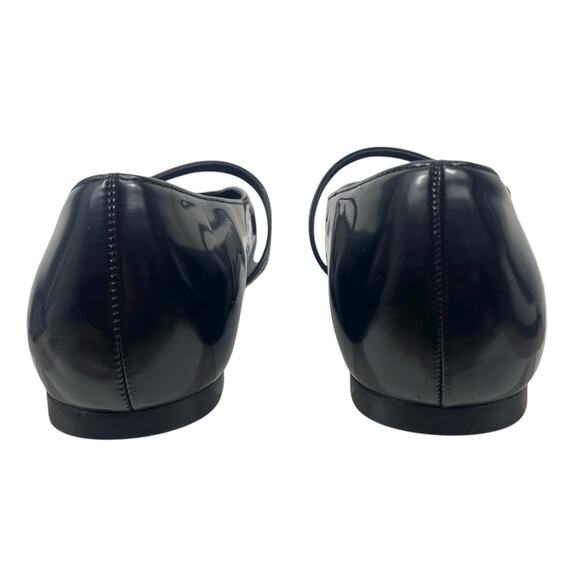 Mango Jewel Strap Glossy Mary Jane Ballet Flats Black Women Size 39/ 8.5 - Picture 9 of 13